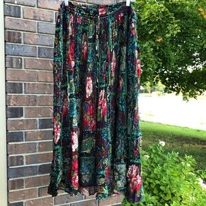 Floral Multicolor Maxi Skirt